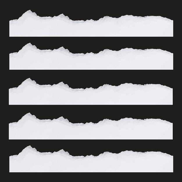 Vector de pincel texturizado de papel rasgado compatível com o ilustrador de IA