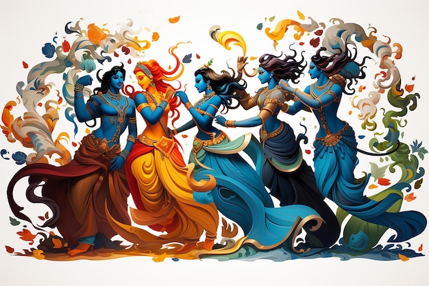 Vector de Radha Krishna