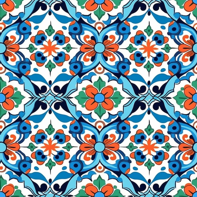 vector dibujado a mano patrón de alfombra persa
