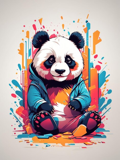 Foto vector de dibujos animados de panda