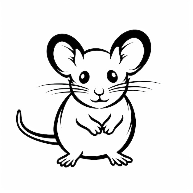 Vector de dibujos animados de ratón llamativo para la vista descarga gratuita y forma de recorte Svg