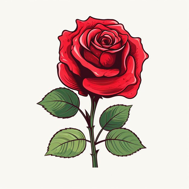 Vector de dibujos animados de rosas