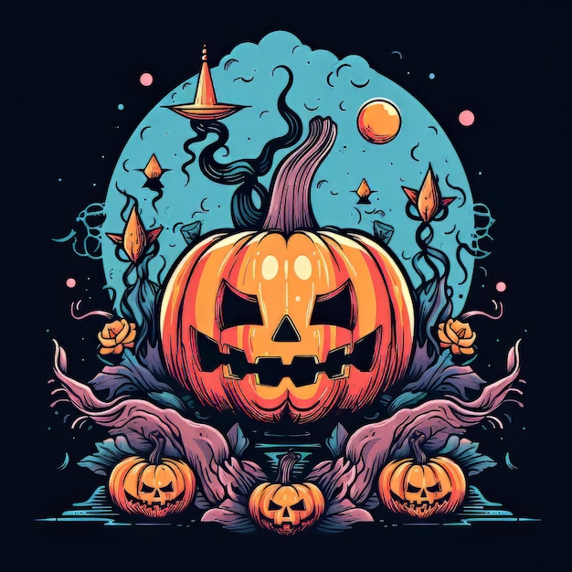 Vector de diseño de arte de Halloween