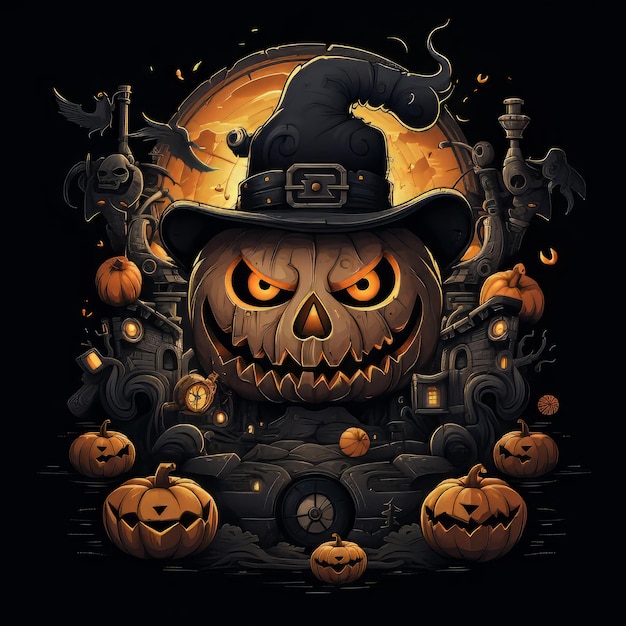 Vector de diseño de arte de Halloween