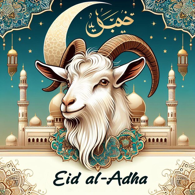 Un vector de diseño de Feliz Eid Al adha