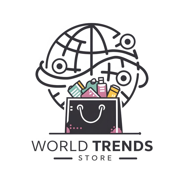 Foto vector de diseño de plantilla de logotipo de tienda mundial