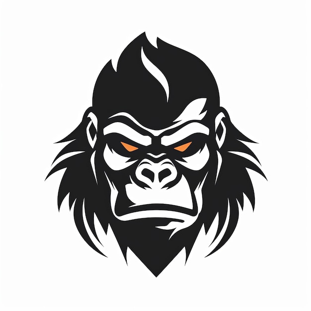 Foto vector do design do logotipo da mascote do gorila