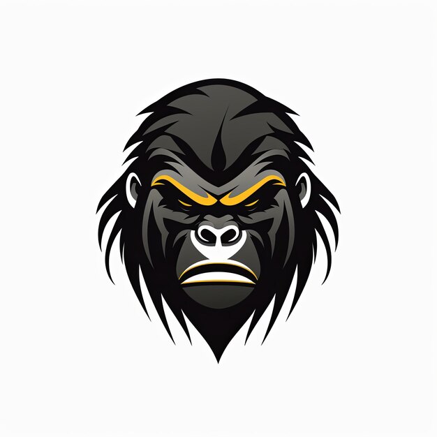 Foto vector do design do logotipo da mascote do gorila