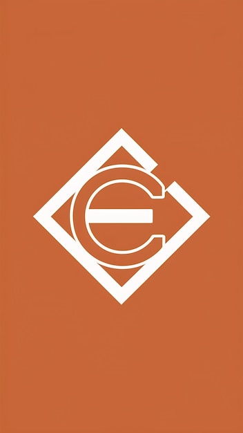 Vector de elementos del logotipo de la forma de rombo naranja abstracta de la letra del icono E