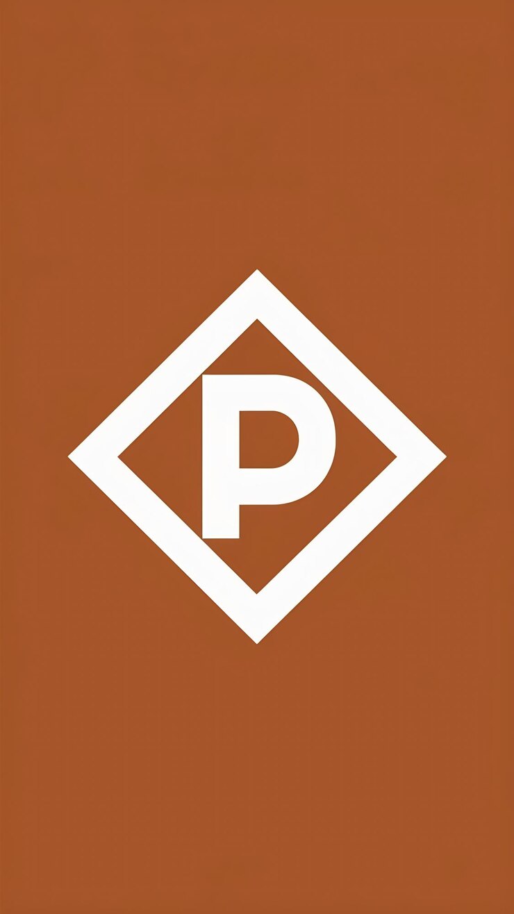 Foto vector de elementos del logotipo de la forma de rombo naranja p icono letra