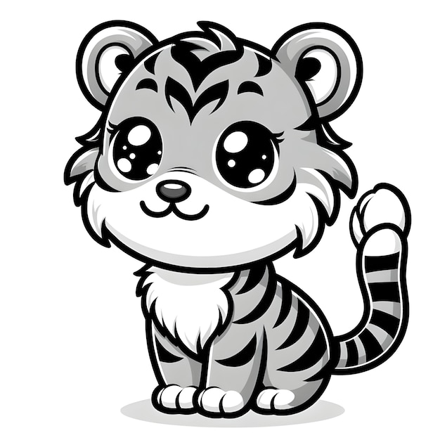 Vector es una ilustración de dibujos animados de tigres.