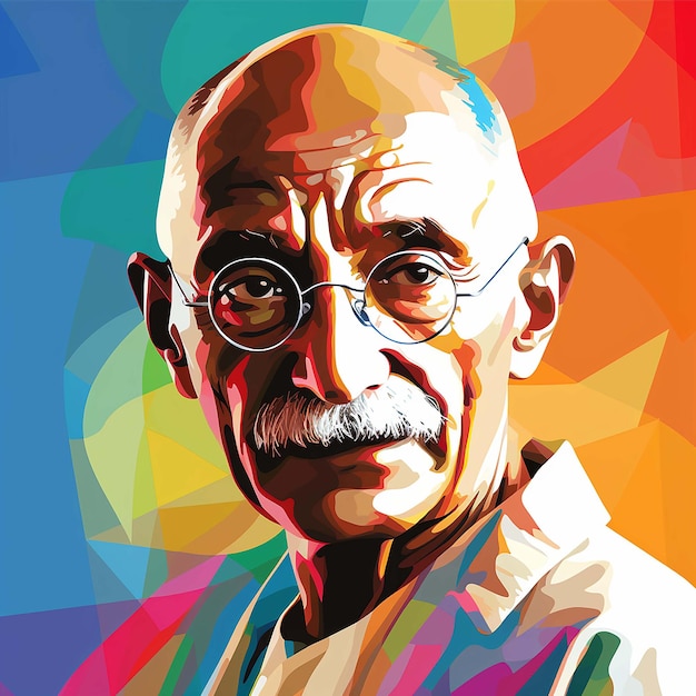 Foto el vector es mahatma gandhi jayanti 43.