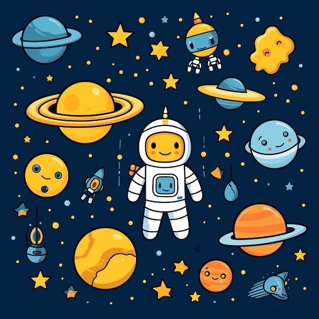 Vector de espacio lindo