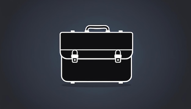 Vector de estilo plano del icono de la bolsa de la cartera de la caja de oficina
