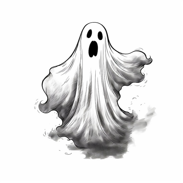 Foto el vector fantasma de halloween para un póster