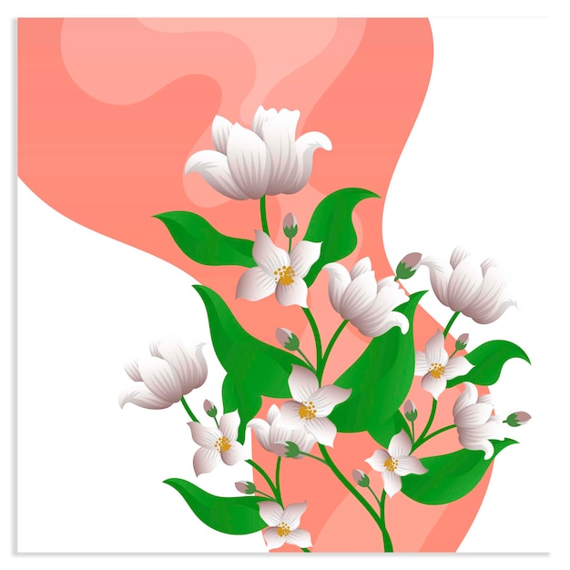 Vector de la flor del jazmín