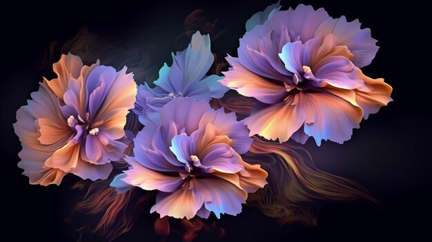 vector de flores abstractas