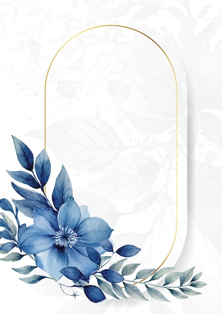 Vector de flores coloridas hojas elegantes plantilla de tarjeta de invitación de boda acuarela