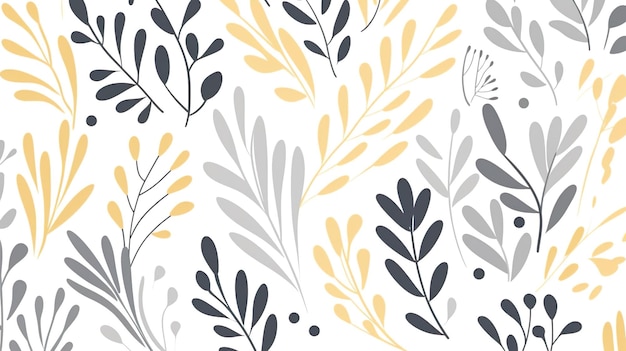 Vector de fondo de arte botánico abstracto h natural