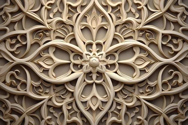 vector fundo ornamental árabe tridimensional realista