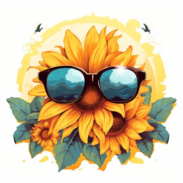 vector de girasol