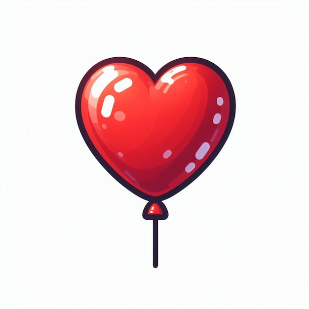 Vector de globos de corazón rojo