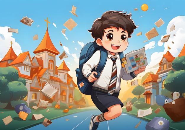 vector gratis niños regreso a la escuela