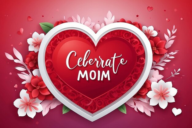 Foto vector gratuito celebra el día especial de las madres con un hermoso fondo de corazón