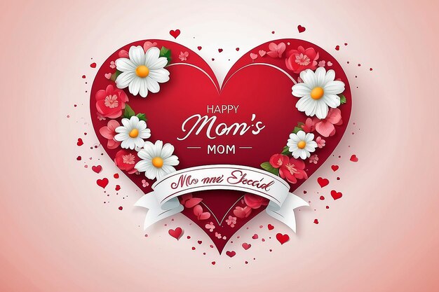 Foto vector gratuito celebra el día especial de las madres con un hermoso fondo de corazón