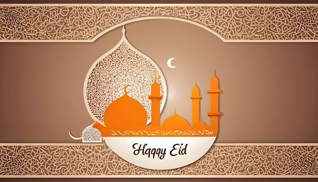 Vector gratuito feliz EID festival cultural musulmán deseos tarjeta de celebración vector