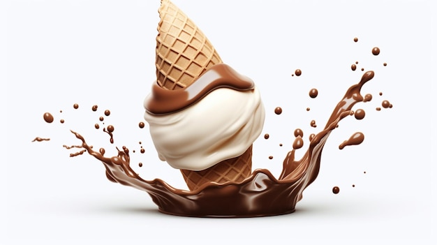 Vector de helado de fondo blanco