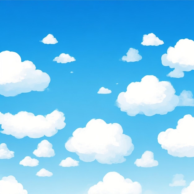 Vector hermoso fondo de nubes con diseño de cielo azul