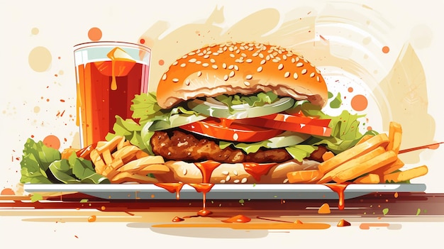 vector de ilustración de comida