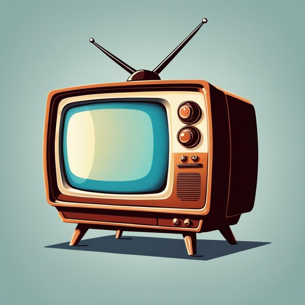 Vector Ilustración de dibujos animados de televisión vintage