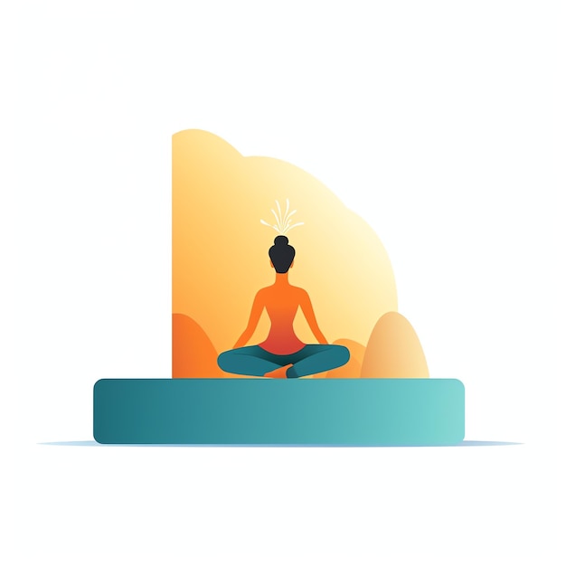 Vector de ilustración de fitness de estudio de yoga