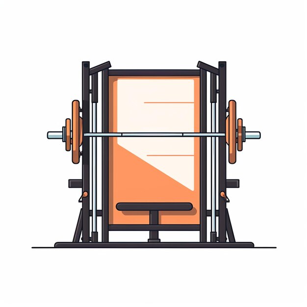 Vector de ilustración de fitness de la máquina de curl de piernas sentada