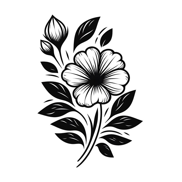 Vector de ilustración de flores en color de agua