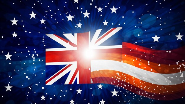 Foto vector de ilustración de imágenes del día de la bandera de australia