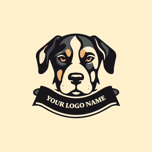 Foto vector de ilustración del logotipo del perro