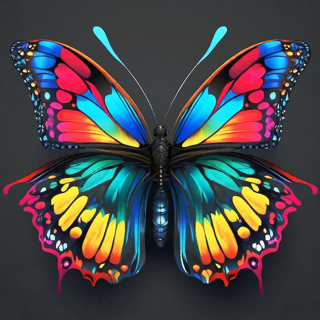 Vector de impresión del ala de la mariposa