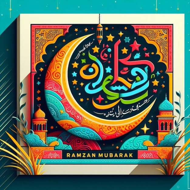 Vector islamische Grüße Ramadan Kareem Kartendesign