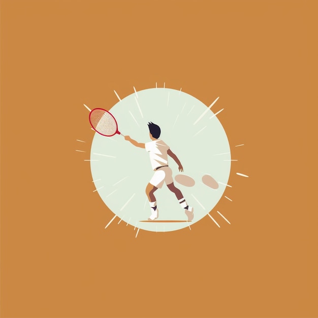 Vector de jugador de bádminton de color plano