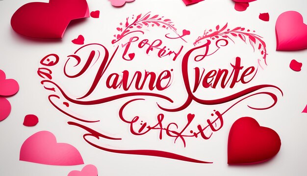 Vector de letras a mano para el día de San Valentín