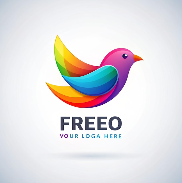 Vector libre de ilustraciones de pájaros de colores gradiente pájaro de logotipos de colores vector de gradiente