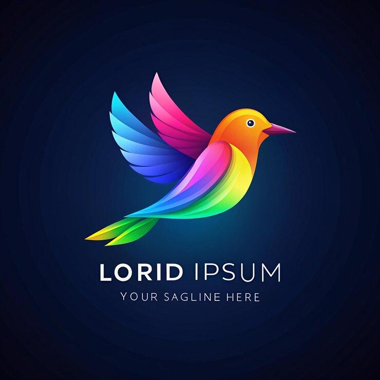 Vector libre de ilustraciones de pájaros de colores gradiente pájaro de logotipos de colores vector de gradiente