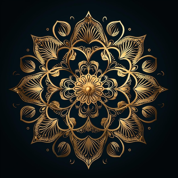 Foto vector libre de lujo ornamental mandala diseño de fondo