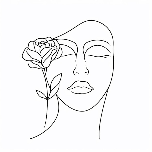 Foto vector libre mujer dibujada a mano con ilustraciones de flores