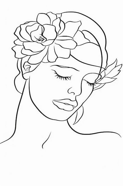 Vector libre mujer dibujada a mano con ilustraciones de flores
