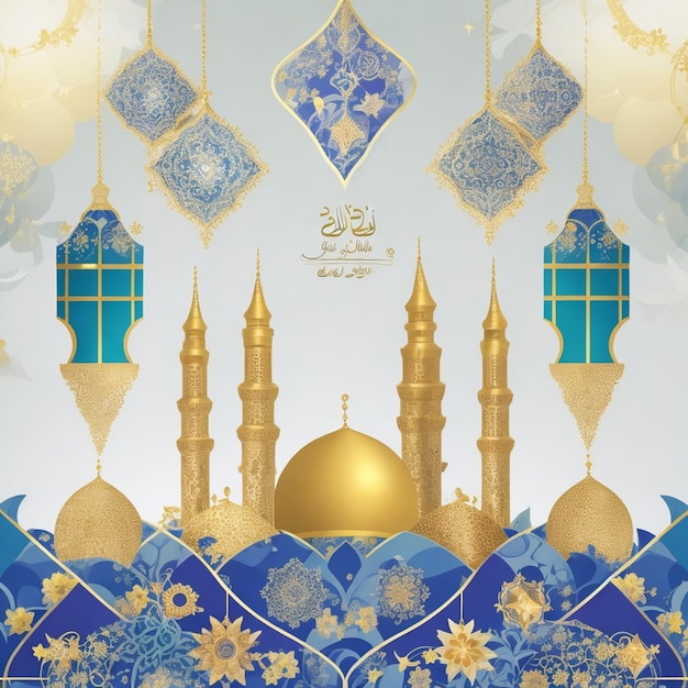 vector lindo fundo islâmico eid mubarak para suas celebrações