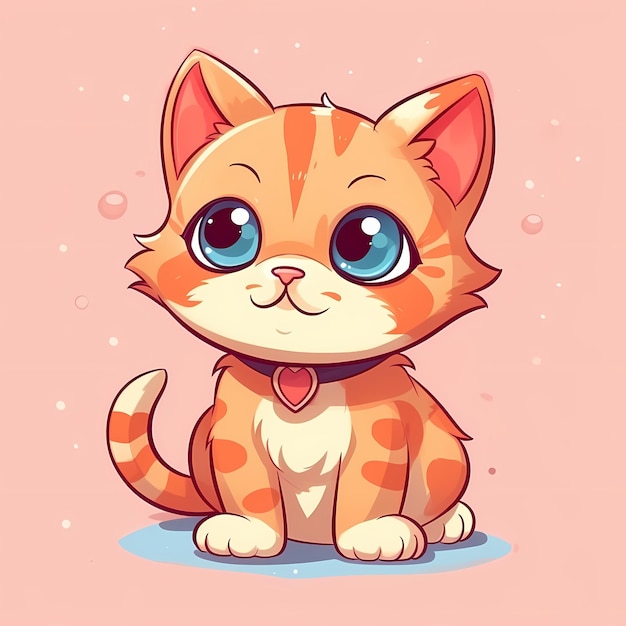 Vector lindo gato con amor signo mano dibujos animados ilustración animal naturaleza concepto aislado plano estilo de dibujos animados